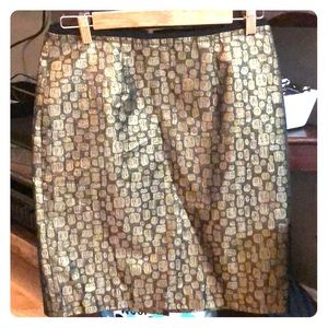 Gold metallic /black patterned Ann Taylor (loft)